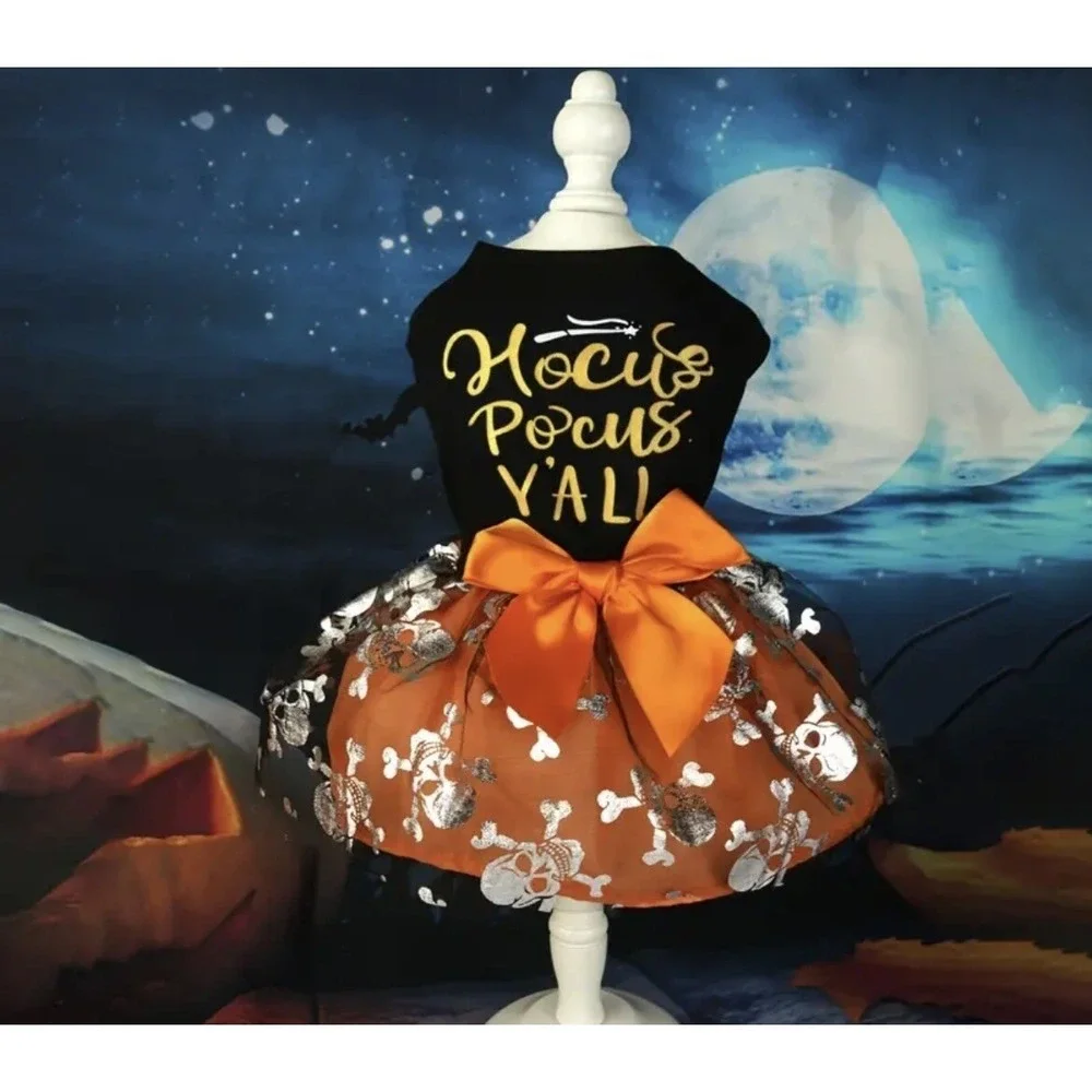 Hocus Pocus Y'All Halloween Tulle Dress Mesh Tutu Skirt Size Medium New